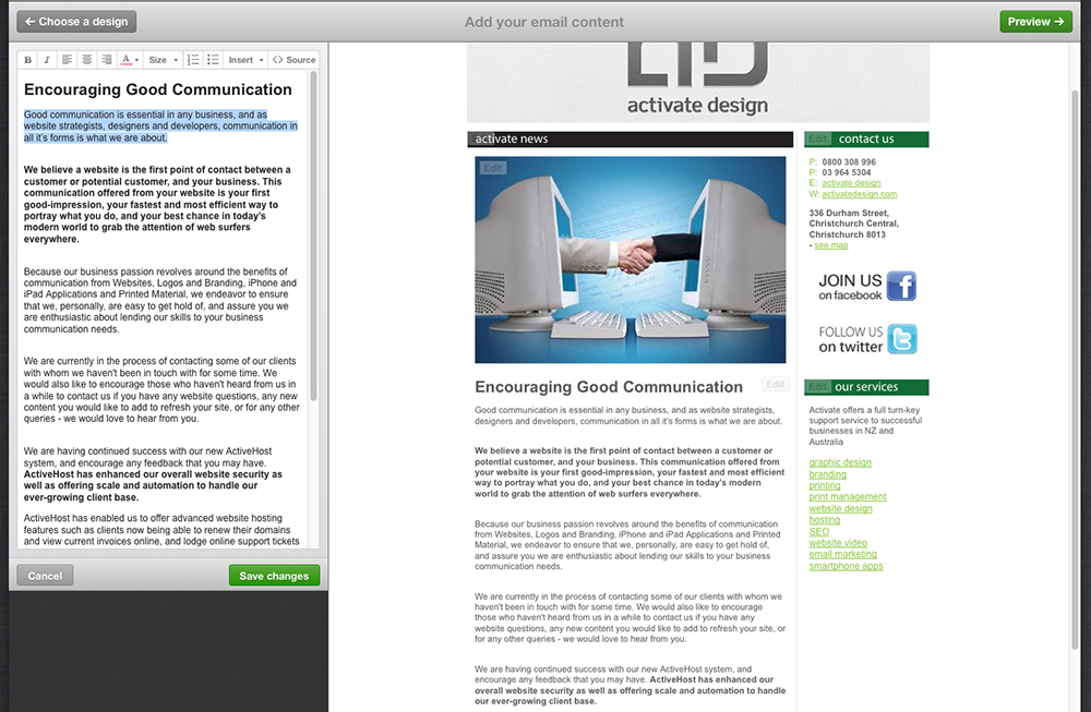 ActiveMail Email Newsletter Editor