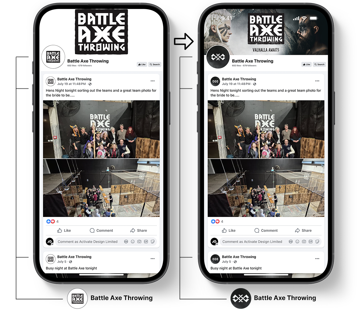 social media branding example 